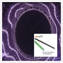 DMX RGB Kleur 3D Meteor Tube foar plafond